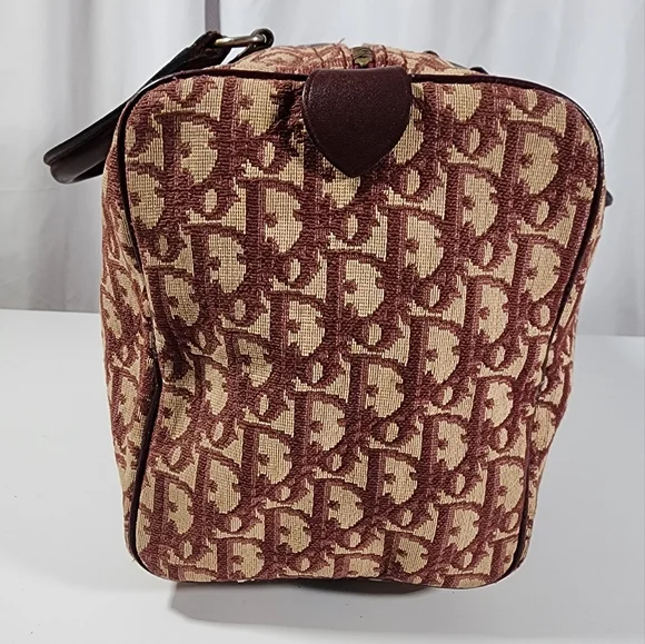 Christian Dior Trotter Boston Bag. Ext has minor spots. Int nds some cleaning. - Picture 3 of 15